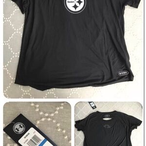 Under Armour Women's Black Steelers Short Sleeve Tee